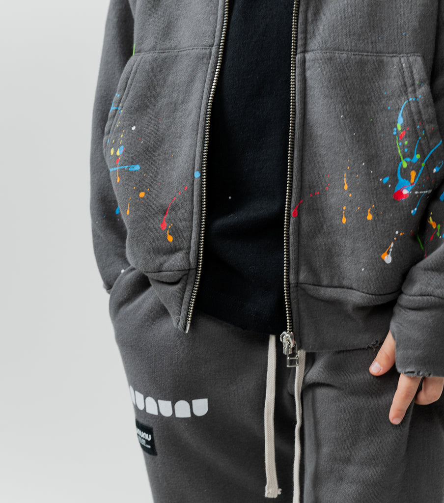 NUNUNU FW24 SPLASH OF COLOR SPLASH OF COLOR ZIP HOODIE