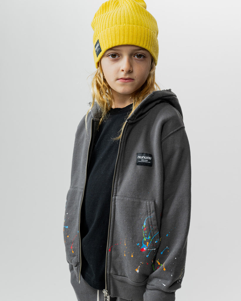 NUNUNU FW24 SPLASH OF COLOR SPLASH OF COLOR ZIP HOODIE