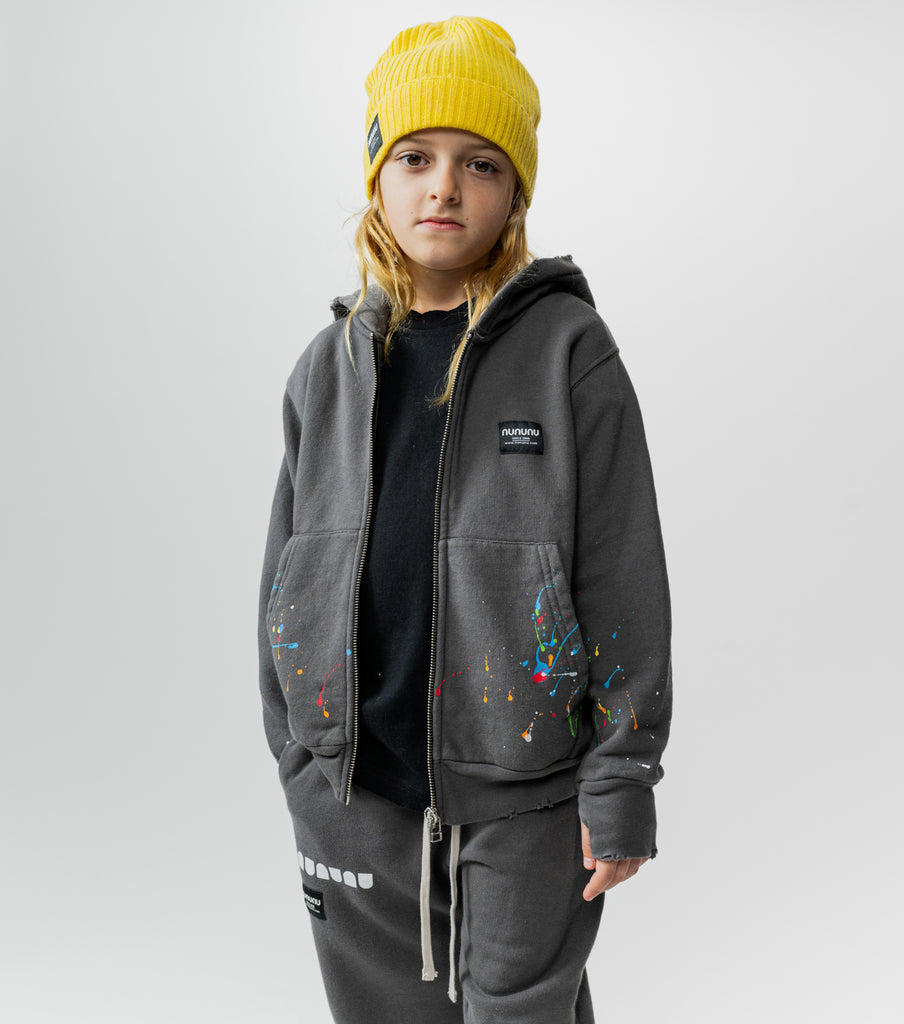 NUNUNU FW24 SPLASH OF COLOR SPLASH OF COLOR ZIP HOODIE