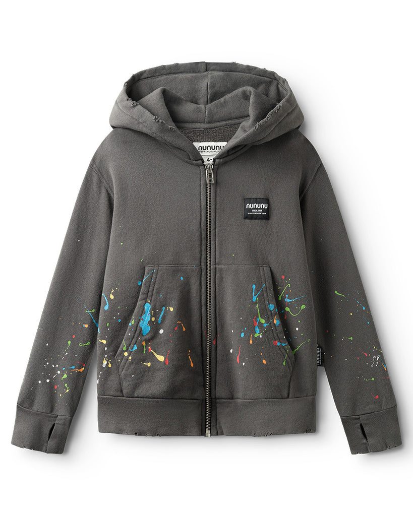 NUNUNU FW24 SPLASH OF COLOR SPLASH OF COLOR ZIP HOODIE