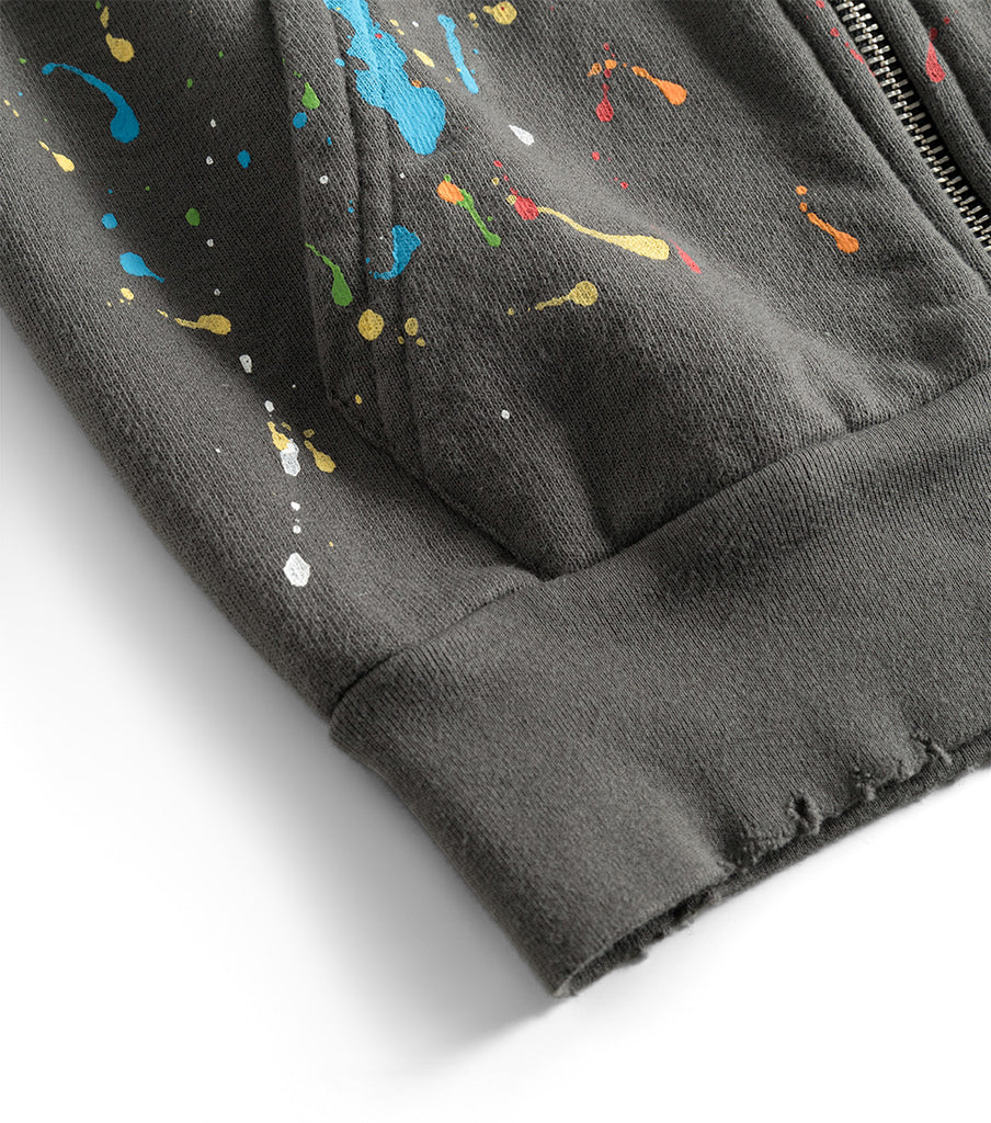 NUNUNU FW24 SPLASH OF COLOR SPLASH OF COLOR ZIP HOODIE