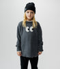 NUNUNU FW24 SIDE EYE SWEATER TOP in Graphite