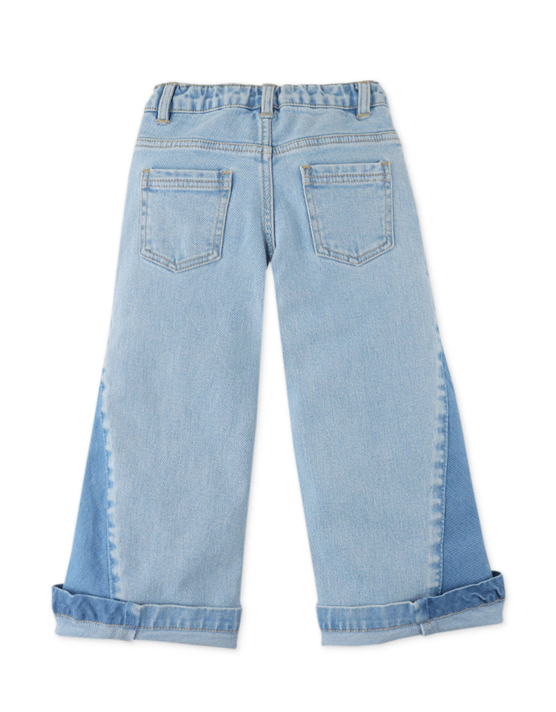 GINGERSNAPS FW24 WIDE LEG DENIM JEANS WITH SIDE VENTS