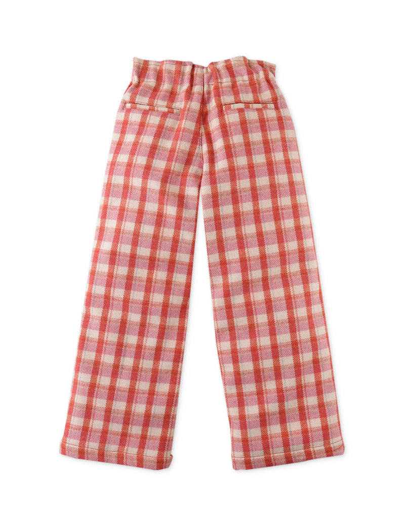 GINGERSNAPS FW24 STRAIGHT WIDE LEG PULLON CHECKERED PANTS