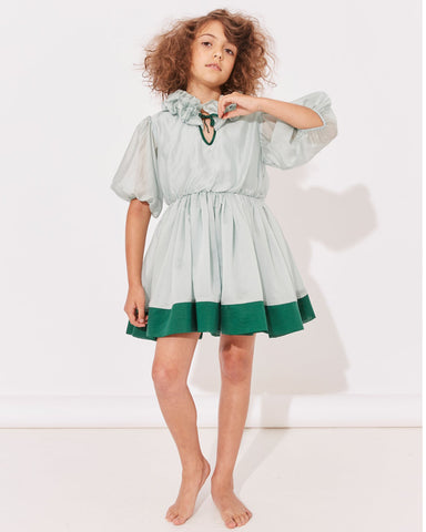 THE MIDDLE DAUGHTER SS25 Souvenir Dress in Lettuce & Pina Colada