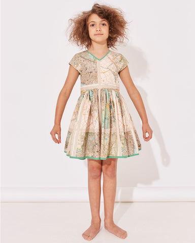 THE MIDDLE DAUGHTER SS25 Souvenir Dress in Lettuce & Pina Colada