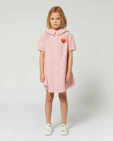 CAROLINE BOSMANS Eyelash Bow  Pink Dress