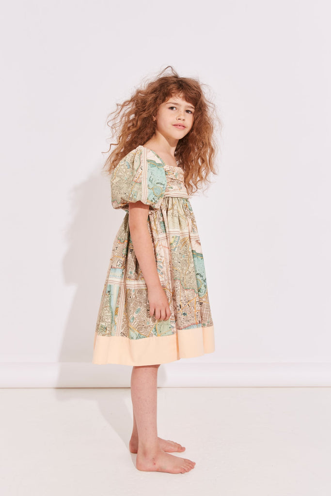 THE MIDDLE DAUGHTER SS25 Stratosphere Dress in Old London Map