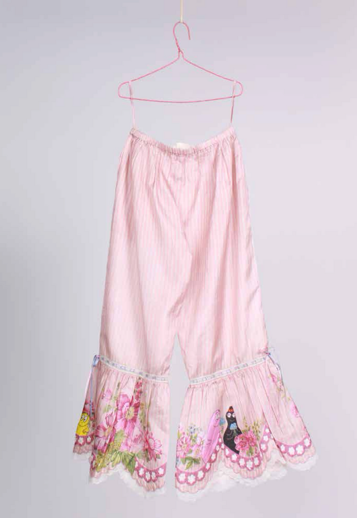 PERO KIDS BARBAPAPA Pink Striped Pantaloon Pants