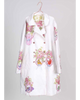 PERO KIDS BARBAPAPA White Floral Cotton Coat with Silk Lining