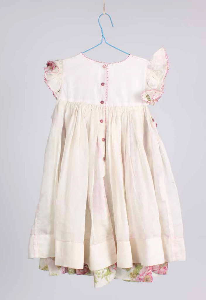 PERO KIDS Silk Applique Hand Embroidered Dress