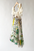 TAGO SS25 Botanical Painted Ruffles Silk Blend Dress