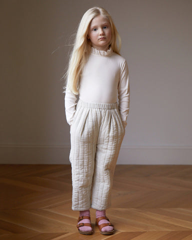 OEUF "Franglaise" Knit Shorts in Croissants