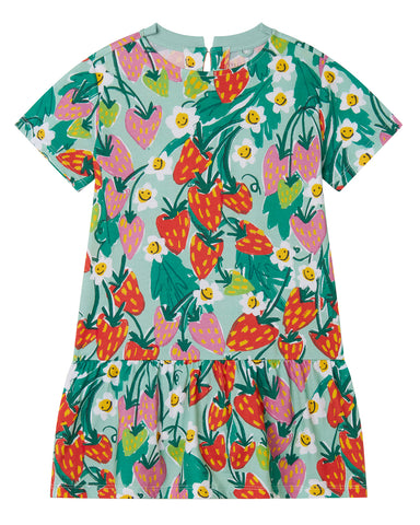 STELLA MCCARTNEY GIRL FARM FLOWERS DRESS WITH COLLAR