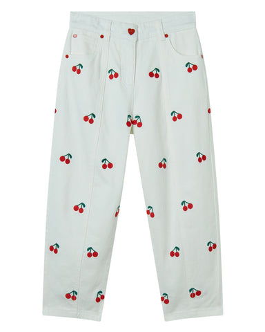 EMILE ET IDA AW24 Baby Embroidered Bubble Overalls Pants