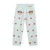 STELLA MCCARTNEY GABARDINE JEAN PANTS WITH CHERRIES