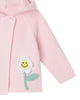 STELLA MCCARTNEY BABY GIRL HOODED CARDIGAN WITH FLOWER CROCHET PATCH