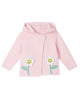 STELLA MCCARTNEY BABY GIRL HOODED CARDIGAN WITH FLOWER CROCHET PATCH