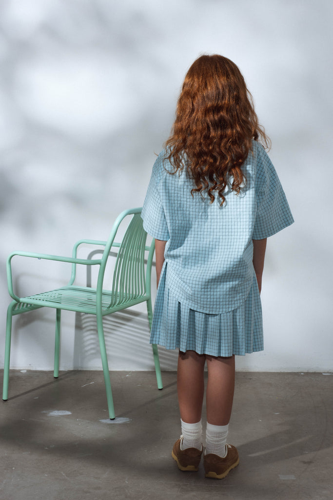 UNLABEL SS25 Vendaval Shirt in Mint Checks