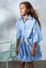 UNLABEL SS25 Weave Shirt in Blue Sky Stripes