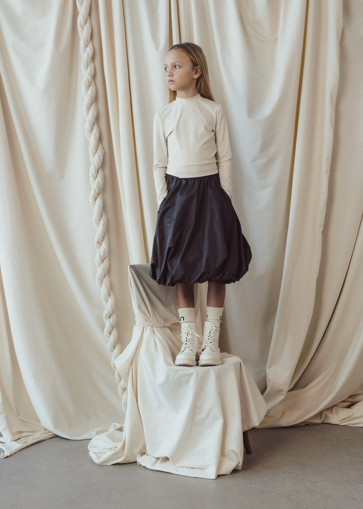 UNLABEL FW24 Aledwen Bubble Skirt in Antracite