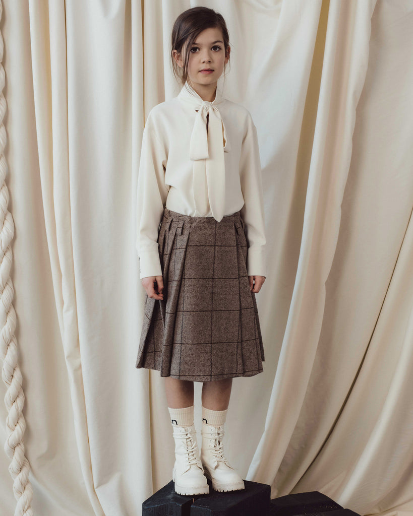 UNLABEL FW24 Ailbhe Pleated Check Skirt