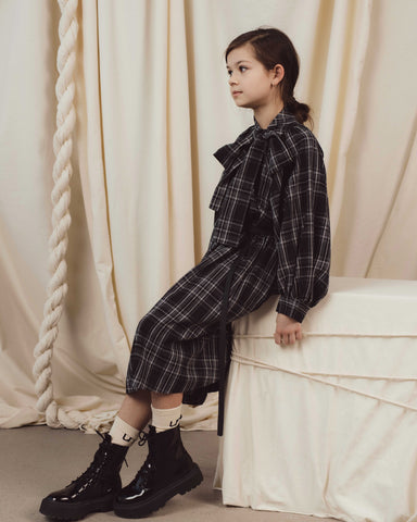 UNLABEL FW23 Serenity Dress with Bow in Black