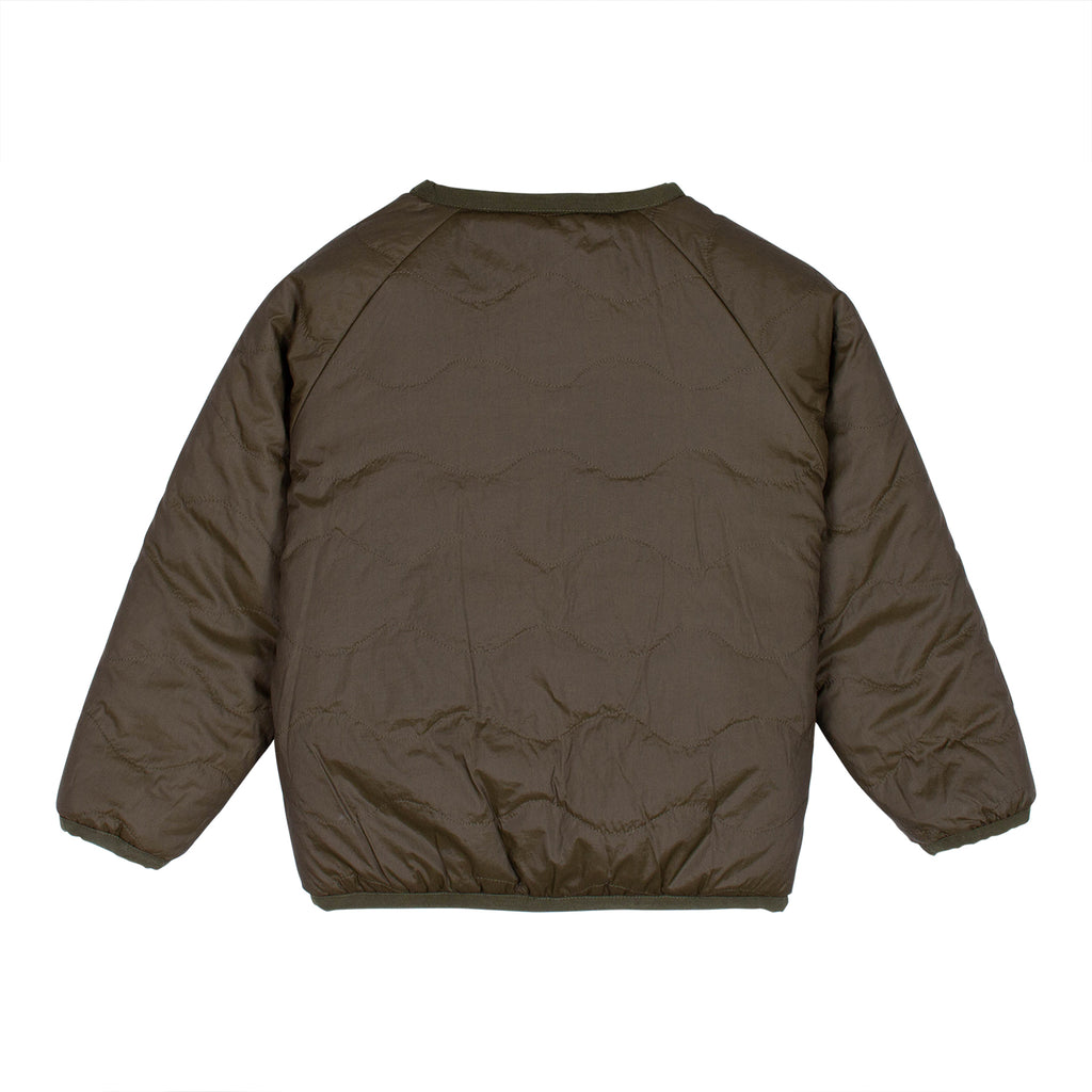 WYNKEN FW24  REVERSIBLE UTILITY JACKET in Khaki and Fluffy Clouds