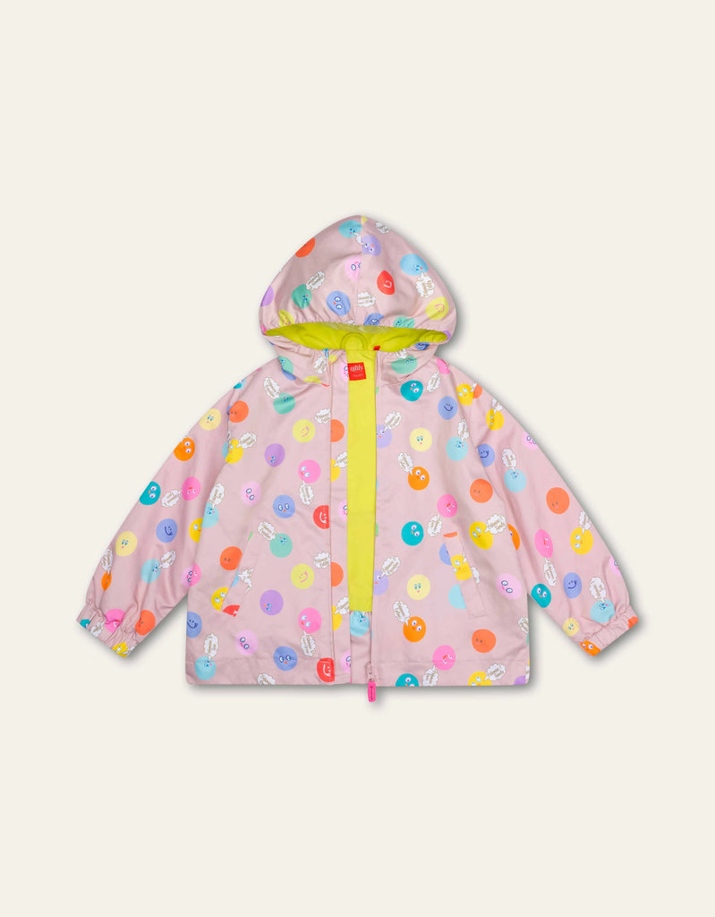 OILILY Spring Summer 2025 CRYSTAL HOODED WINDBREAKER  JACKET WITH VITAMIN DOT PRINT