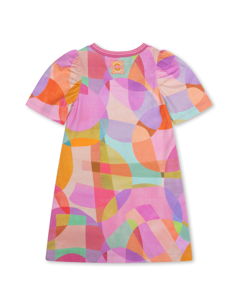 OILILY Spring Summer 2025 DUCKY T-SHIRT DRESS in ABSTRACT CIRCLES