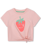 OILILY Spring Summer 2025 TWINKY T-SHIRT with STRAWBERRY & TIE WAIST