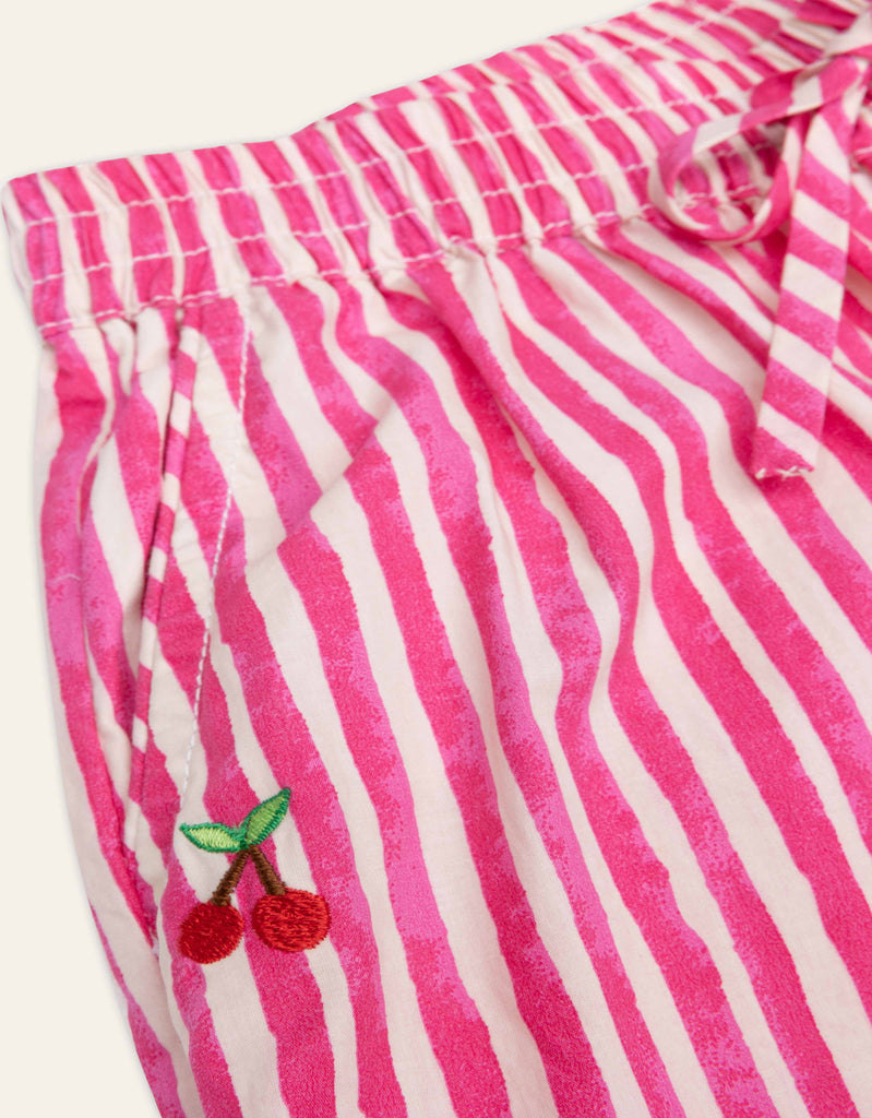 OILILY Spring Summer 2025 Palazzos Scalloped Edge Trouser Pants in Raspberry