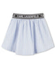 KARL LAGERFELD SS25 Cotton Striped Skirt in Blue