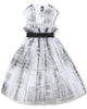 KARL LAGERFELD SS25 Ceremony Long Mesh Dress in Black and White