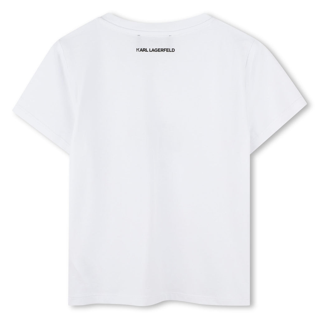 KARL LAGERFELD SS25 Short Sleeve Chaupette T-shirt in White