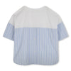 KARL LAGERFELD SS25 Cotton Striped Bi-Color Top in Blue