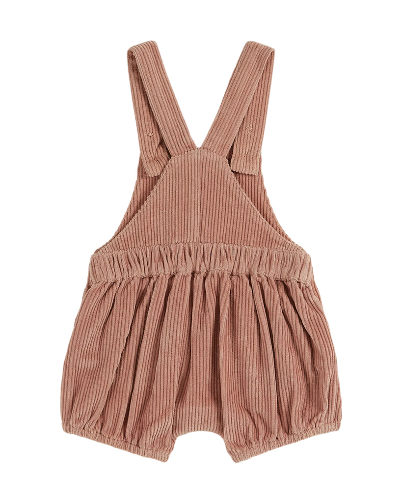 EMILE ET IDA AW24 Baby Corduroy Overalls Scalloped Shorts