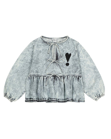 BEAU LOVES  "I see you" Acid Washed Denim Dress