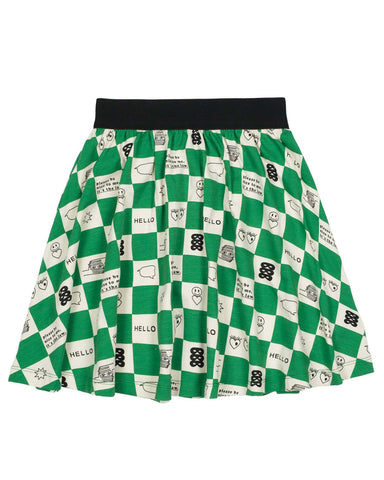 PAADE MODE "WINTER MEADOW" Cotton Skirt With Ties Meet The Cheetahs