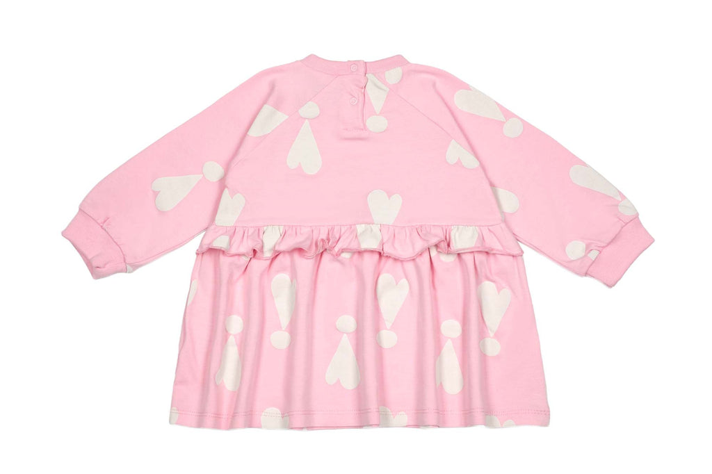 BEAU LOVES  "I see you" BABY Organic Cotton Rose Pink Exclamation Hearts Raglan Dress