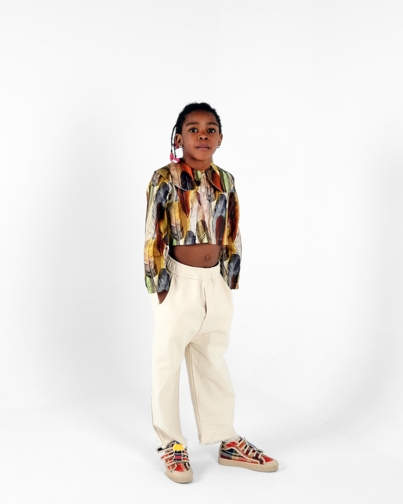 WOLF AND RITA  'Tales Of The Land And Sea'  LEONILDE ÍNDIOS Cropped Blouse Top