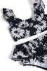 WOLF AND RITA  'A Thousand Rainbows'  BENEDITA BOTANICAL BLACK Two Piece Swimsuit