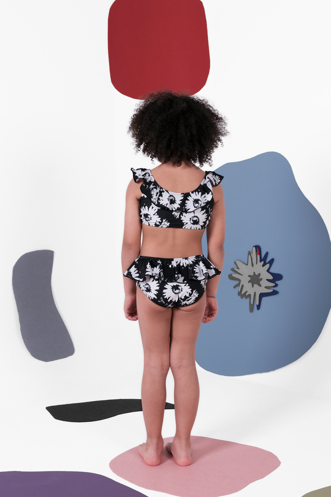 WOLF AND RITA  'A Thousand Rainbows'  BENEDITA BOTANICAL BLACK Two Piece Swimsuit