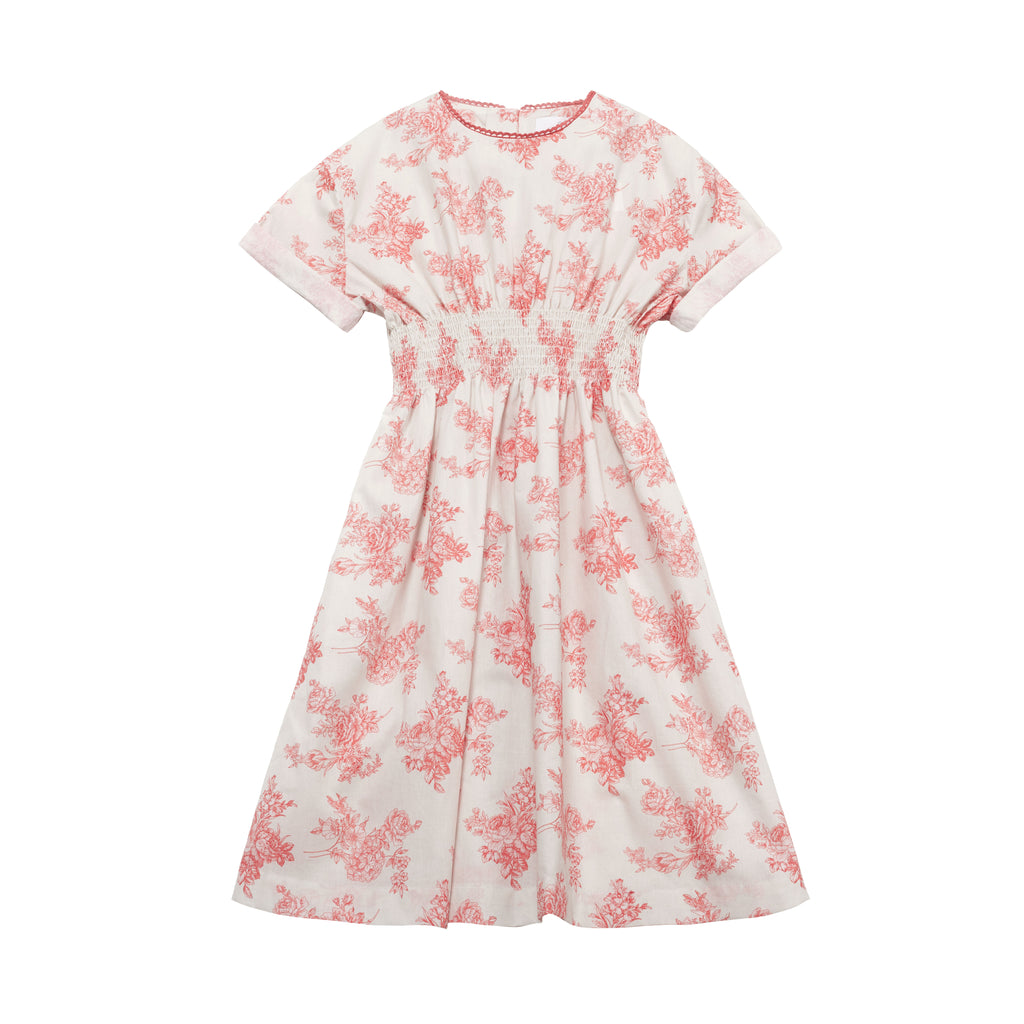 C'ERA UNA VOLTA Sia Dress in Toile De Jouy Pink