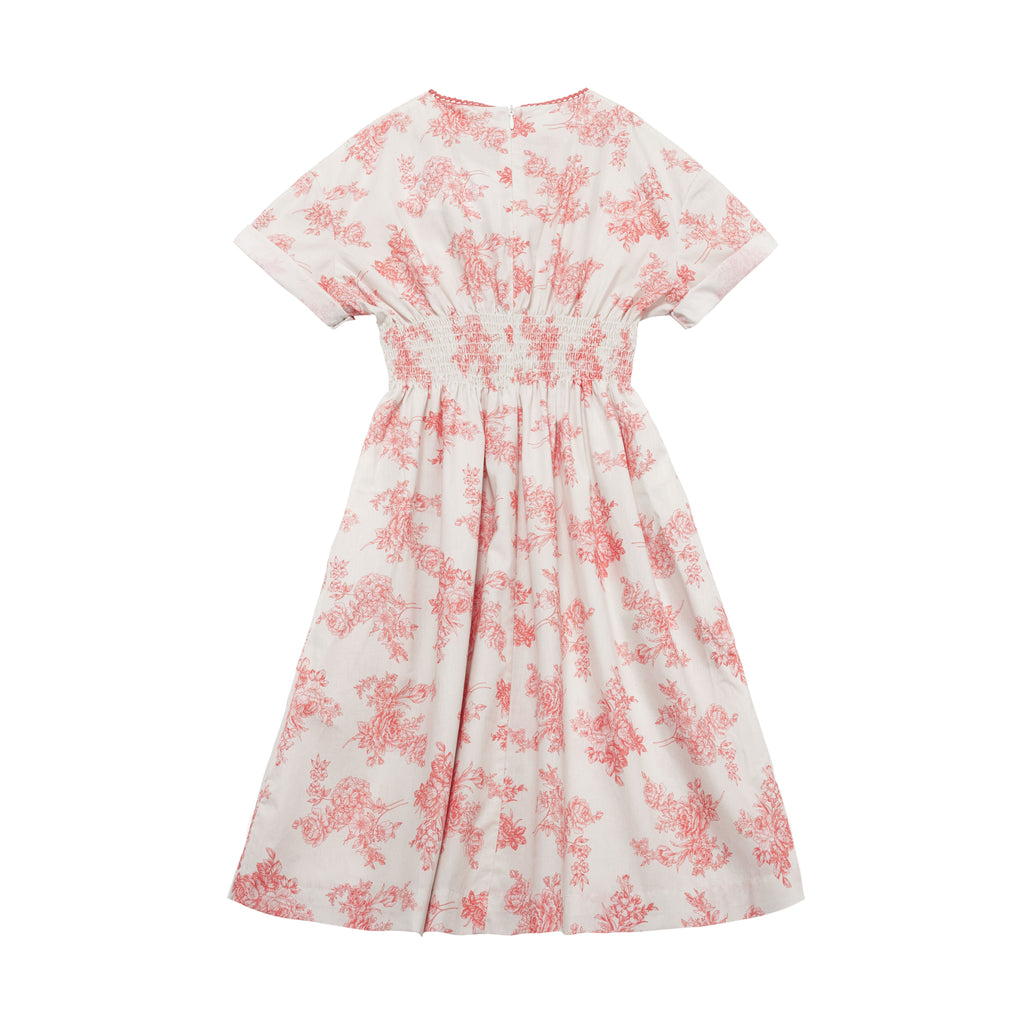 C'ERA UNA VOLTA Sia Dress in Toile De Jouy Pink