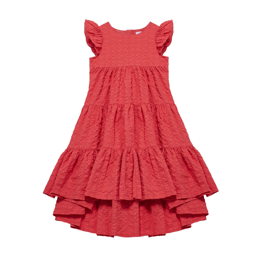 C'ERA UNA VOLTA Tulip Dress in Coral