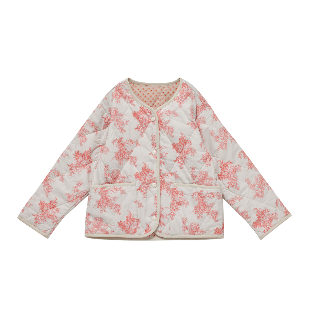 C'ERA UNA VOLTA Annina Reversible Jacket in Toile De Jouy Pink