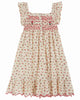 EMILE ET IDA SS25 EMBROIDERED SMOCKED DRESS with Rose Print