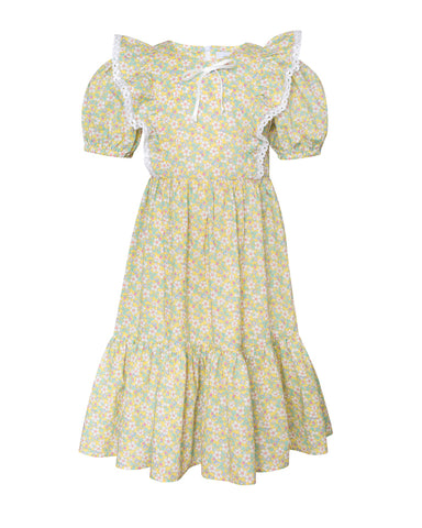 STELLA MCCARTNEY Girl Chambray Dress With Landscape Patches
