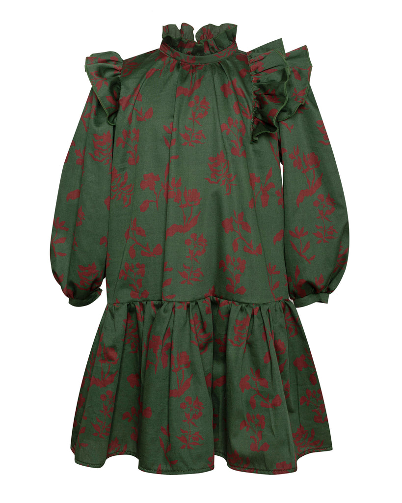 PAADE MODE "WINTER MEADOW" Cotton Green Dale Dress in Geneva